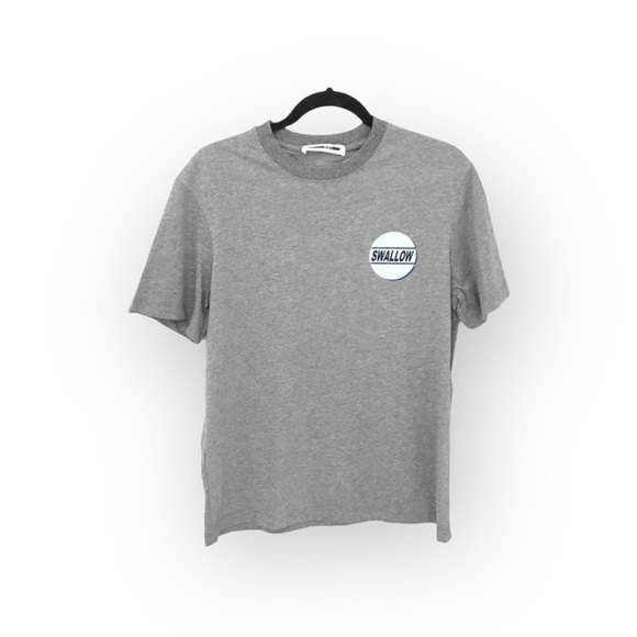 new McQ • Alexander McQueen ★ Swallow Graphic Tee T Shirt ★ Heather Grey ★ Large - Picture 11 of 16